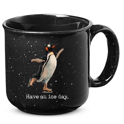 Have An Ice Day Girl Ice Skating Outfit Funny Figure Skating 15oz Campfire Ceramic Mug