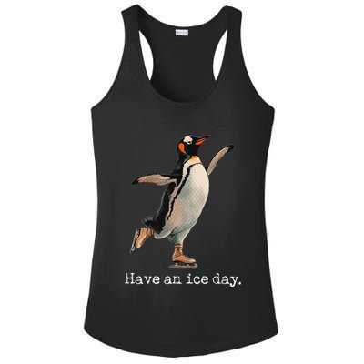 Have An Ice Day Girl Ice Skating Outfit Funny Figure Skating Ladies PosiCharge Competitor Racerback Tank