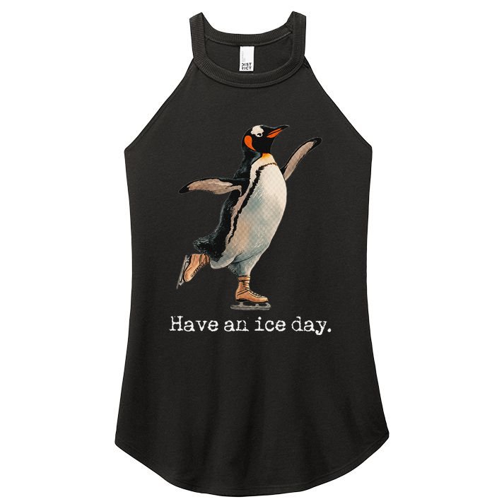 Have An Ice Day Girl Ice Skating Outfit Funny Figure Skating Women's Perfect Tri Rocker Tank
