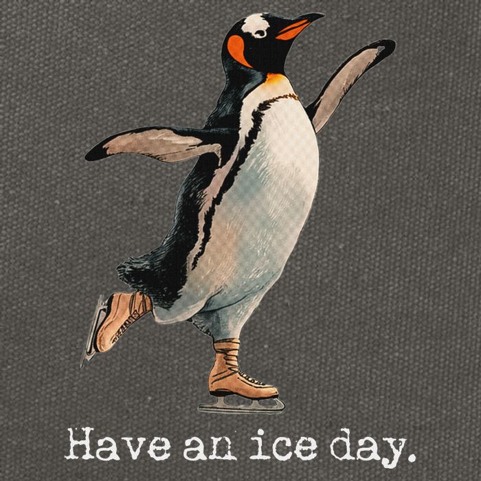 Have An Ice Day Girl Ice Skating Outfit Funny Figure Skating Cotton Canvas Backpack