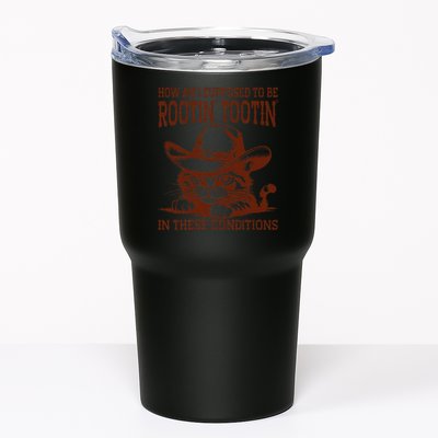 How Am I Supposed To Be Rootin Tootin Funny Cat Cowboy Tumbler