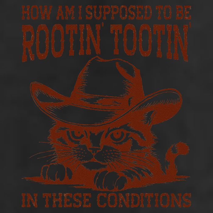 How Am I Supposed To Be Rootin Tootin Funny Cat Cowboy 25L Jumbo Tote