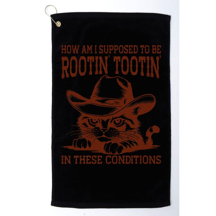 How Am I Supposed To Be Rootin Tootin Funny Cat Cowboy Golf Towel