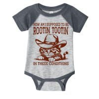 How Am I Supposed To Be Rootin Tootin Funny Cat Cowboy Infant Baby Jersey Bodysuit