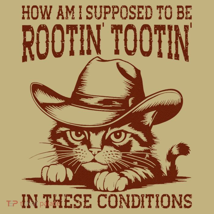 How Am I Supposed To Be Rootin Tootin Funny Cat Cowboy Performance Shirt