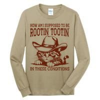 How Am I Supposed To Be Rootin Tootin Funny Cat Cowboy Tall Long Sleeve T-Shirt