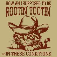 How Am I Supposed To Be Rootin Tootin Funny Cat Cowboy Magnet