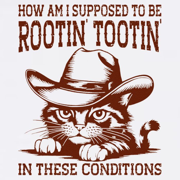 How Am I Supposed To Be Rootin Tootin Funny Cat Cowboy Garment-Dyed Sweatshirt