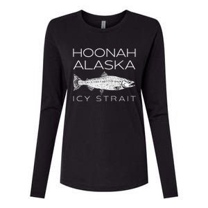 Hoonah Alaska Icy S.T.R.A.I.T Womens Cotton Relaxed Long Sleeve T-Shirt