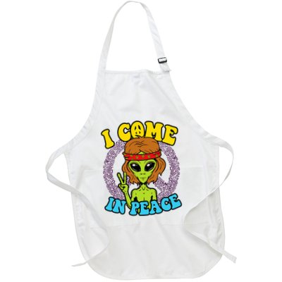 Hippie Alien I Come In Peace Sign Apron