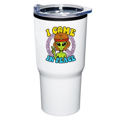 Hippie Alien I Come In Peace Sign Tumbler