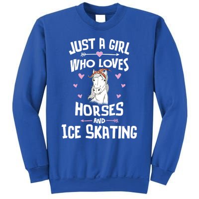 Horses And Ice Skating Funny Gift Cool Gift Sweatshirt