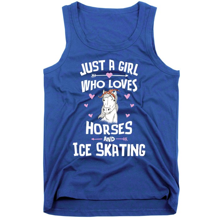 Horses And Ice Skating Funny Gift Cool Gift Tank Top