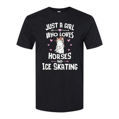 Horses And Ice Skating Funny Gift Cool Gift Softstyle CVC T-Shirt