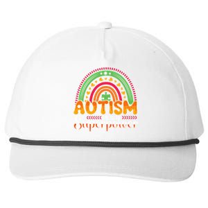 Heart Autism Is My Superpower Autism Awareness Meaningful Gift Snapback Five-Panel Rope Hat