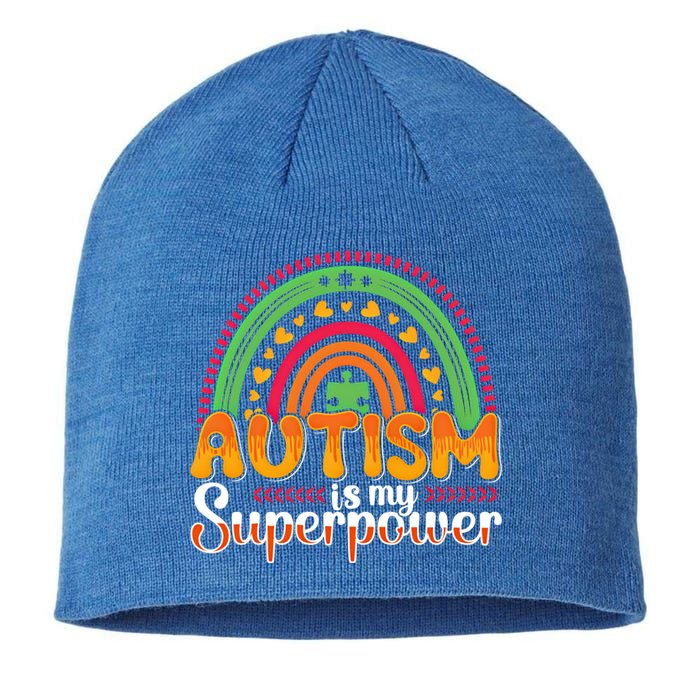 Heart Autism Is My Superpower Autism Awareness Meaningful Gift Sustainable Beanie