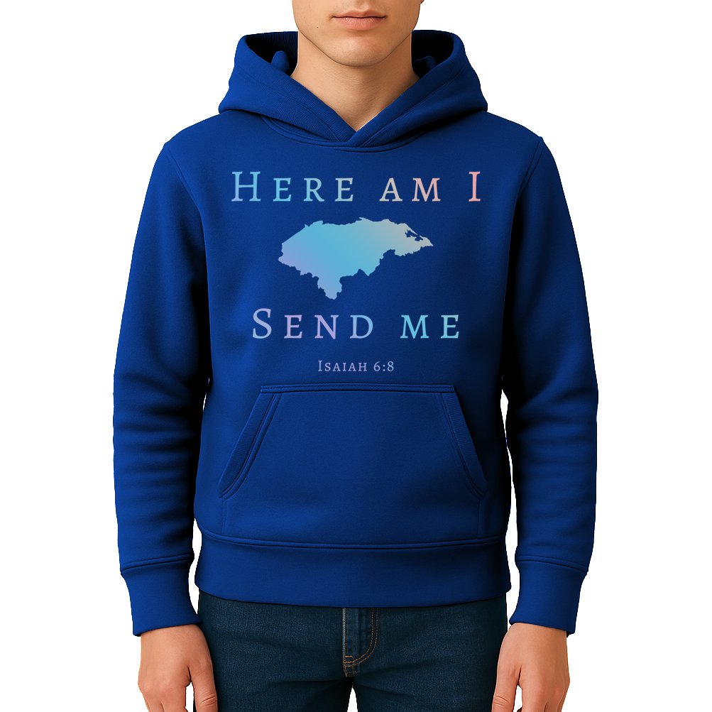 Here Am I Send Me Isaiah 6 8 Honduras Mission Trip Ministry Gift Kids Hoodie
