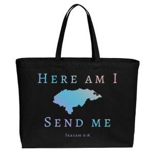 Here Am I Send Me Isaiah 6 8 Honduras Mission Trip Ministry Gift Cotton Canvas Jumbo Tote