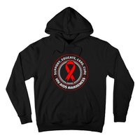 HIV AIDS Immune Deficiency Disease Red Ribbon Patient Hoodie