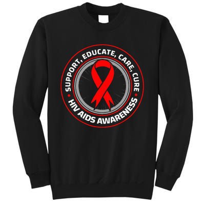 HIV AIDS Immune Deficiency Disease Red Ribbon Patient Sweatshirt