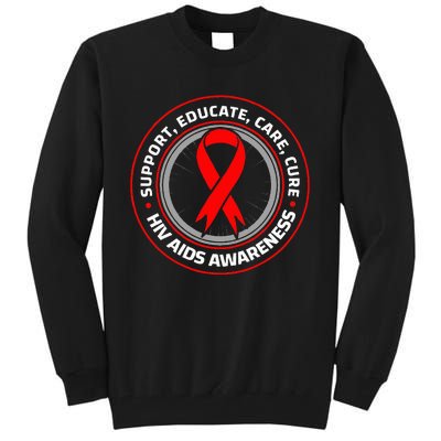 HIV AIDS Immune Deficiency Disease Red Ribbon Patient Tall Sweatshirt