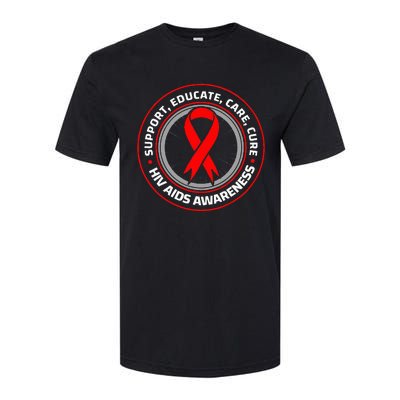 HIV AIDS Immune Deficiency Disease Red Ribbon Patient Softstyle CVC T-Shirt