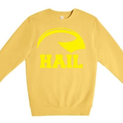 Hail Michigan Helmet Football Victors Premium Crewneck Sweatshirt