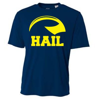 Hail Michigan Helmet Football Victors Cooling Performance Crew T-Shirt