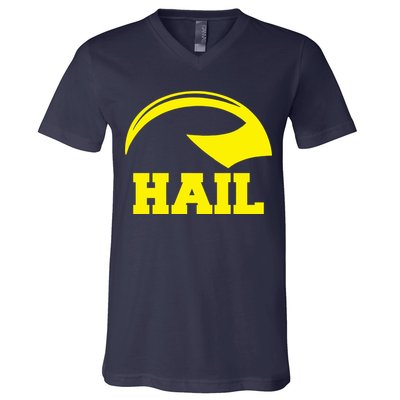 Hail Michigan Helmet Football Victors V-Neck T-Shirt