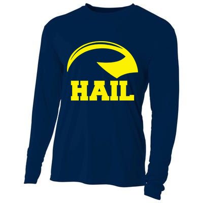 Hail Michigan Helmet Football Victors Cooling Performance Long Sleeve Crew