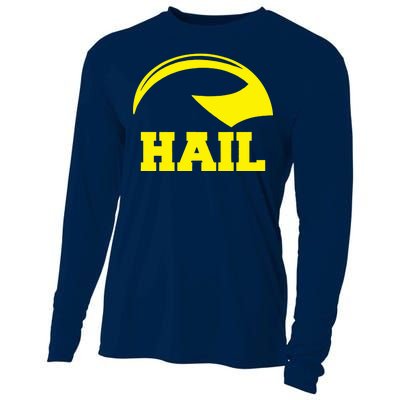 Hail Michigan Helmet Football Victors Cooling Performance Long Sleeve Crew