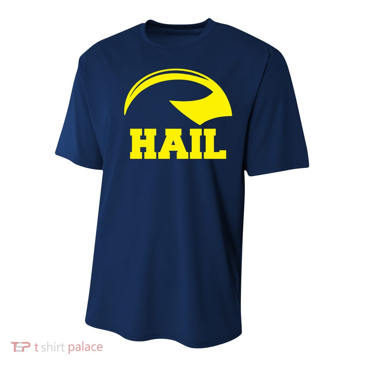 Hail Michigan Helmet Football Victors Youth Performance Sprint T-Shirt