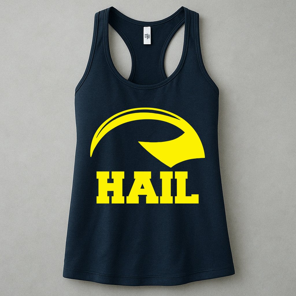 Hail Michigan Helmet Football Victors Womens Tank Top
