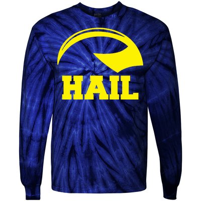 Hail Michigan Helmet Football Victors Tie-Dye Long Sleeve Shirt