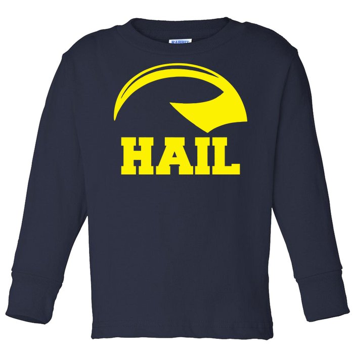 Hail Michigan Helmet Football Victors Toddler Long Sleeve Shirt