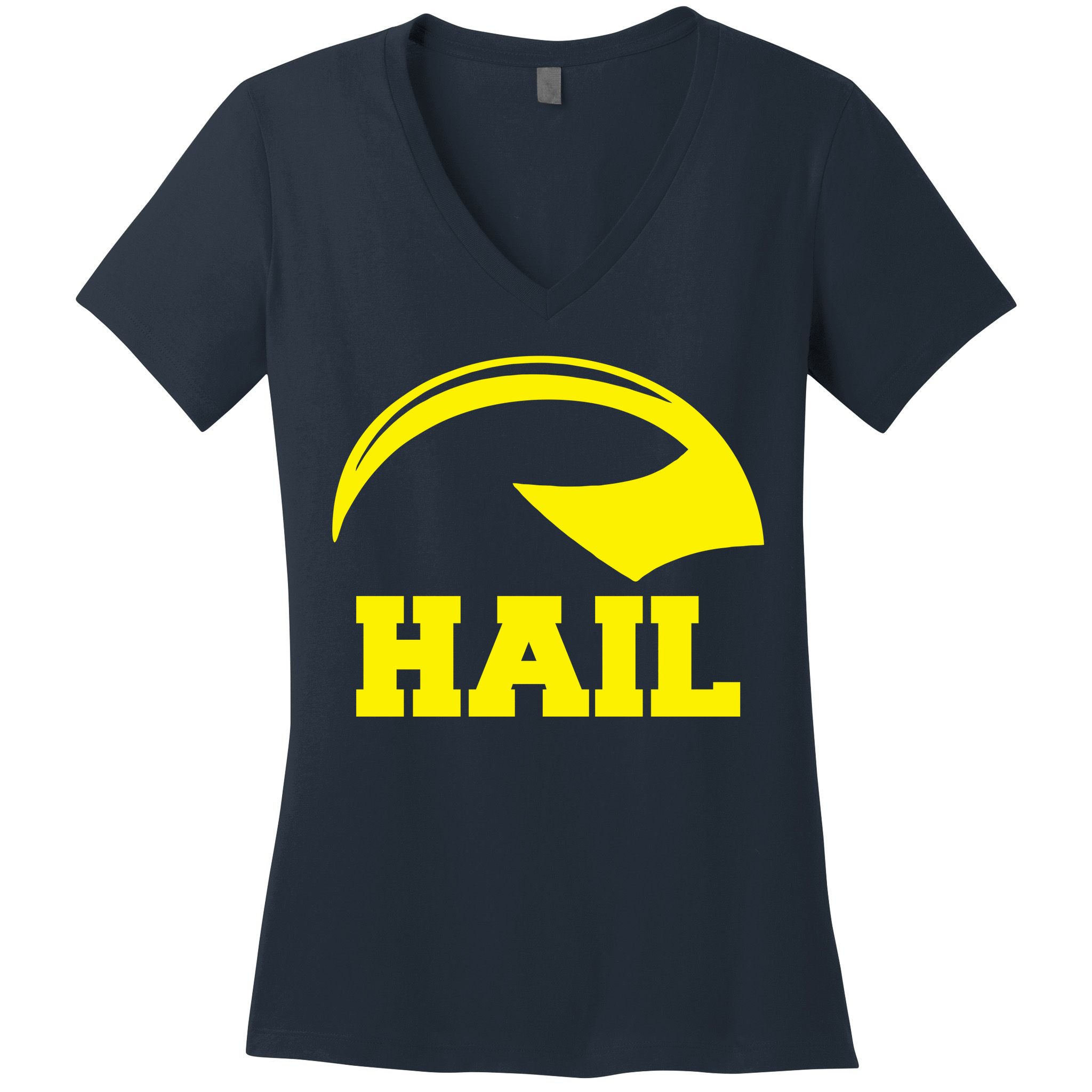 Hail Michigan Helmet Football Victors Women's V-Neck T-Shirt