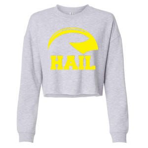 Hail Michigan Helmet Football Victors Cropped Pullover Crew