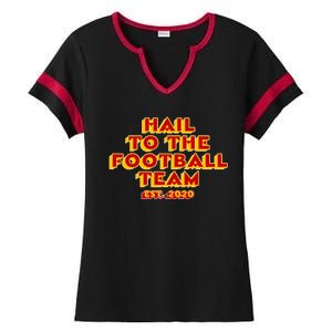 Hail To The Football Team 2020 Washington Fan Ladies Halftime Notch Neck Tee