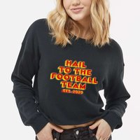 Hail To The Football Team 2020 Washington Fan Cropped Pullover Crew