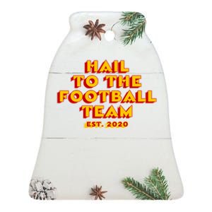 Hail To The Football Team 2020 Washington Fan Ceramic Bell Ornament