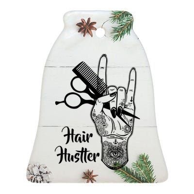 Hair Hustler Beauty Salon Ceramic Bell Ornament