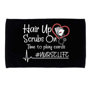 Hair Up Scrubs On Time to Play Cards Microfiber Hand Towel