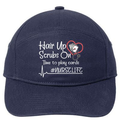 Hair Up Scrubs On Time to Play Cards 7-Panel Snapback Hat
