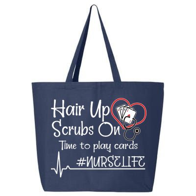 Hair Up Scrubs On Time to Play Cards 25L Jumbo Tote