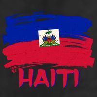 Haiti Distressed Painted Flag Cool Comfort Performance Bucket Hat
