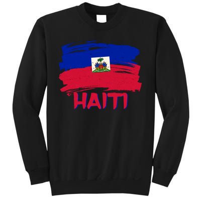 Haiti Distressed Painted Flag Sweatshirt