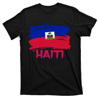 Haiti Distressed Painted Flag T-Shirt