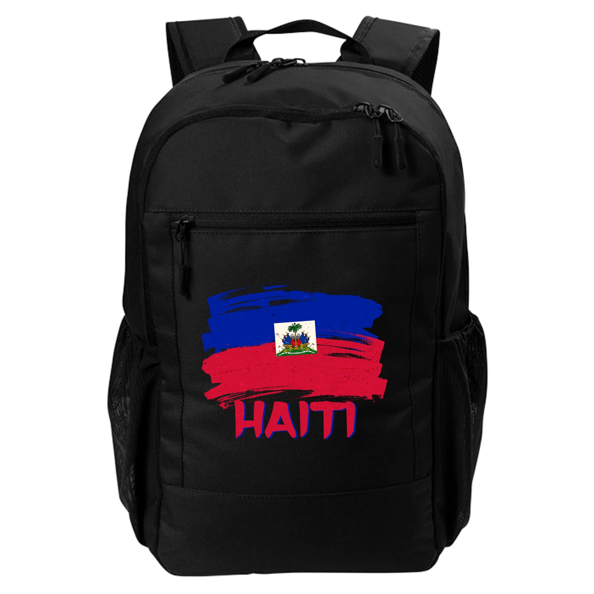 Haiti Distressed Painted Flag Backpack