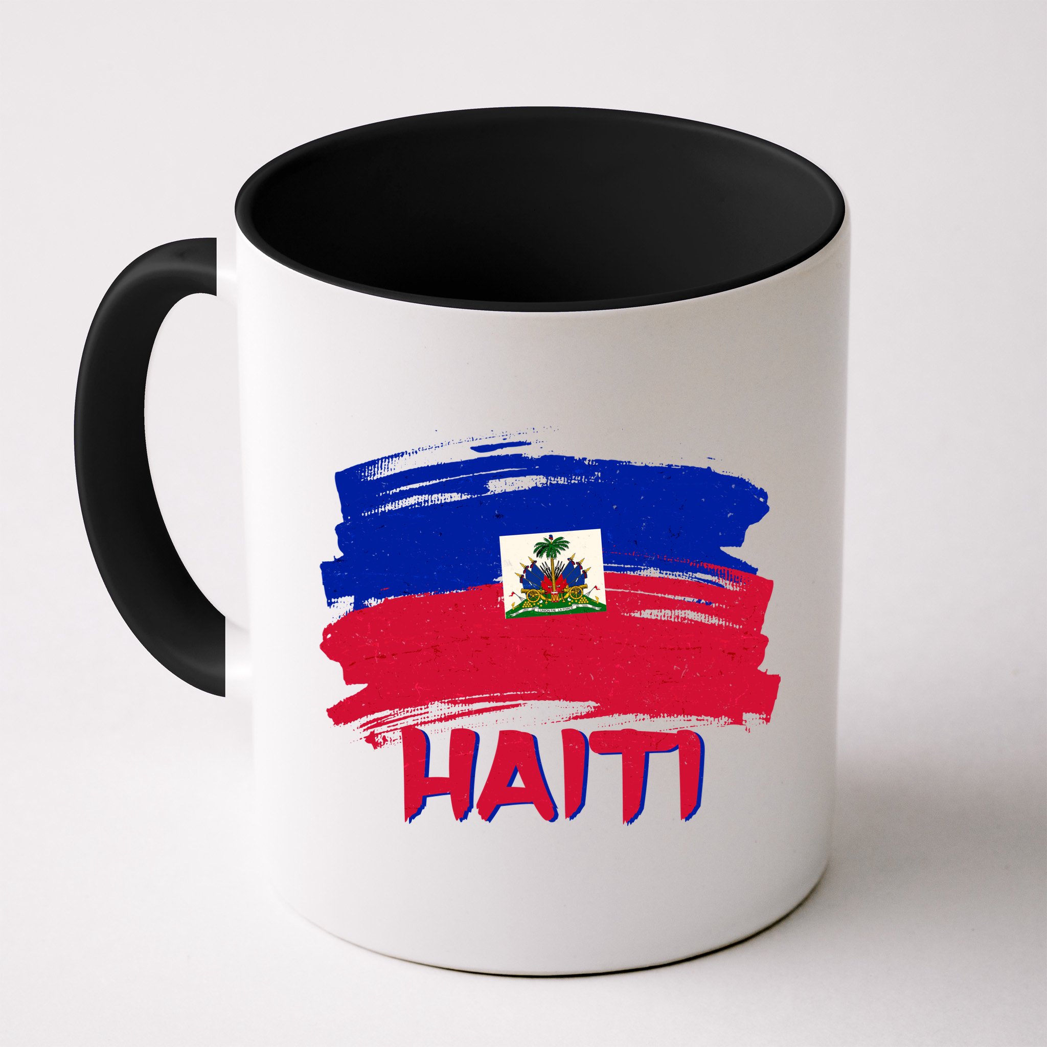 Haiti Distressed Painted Flag Mug