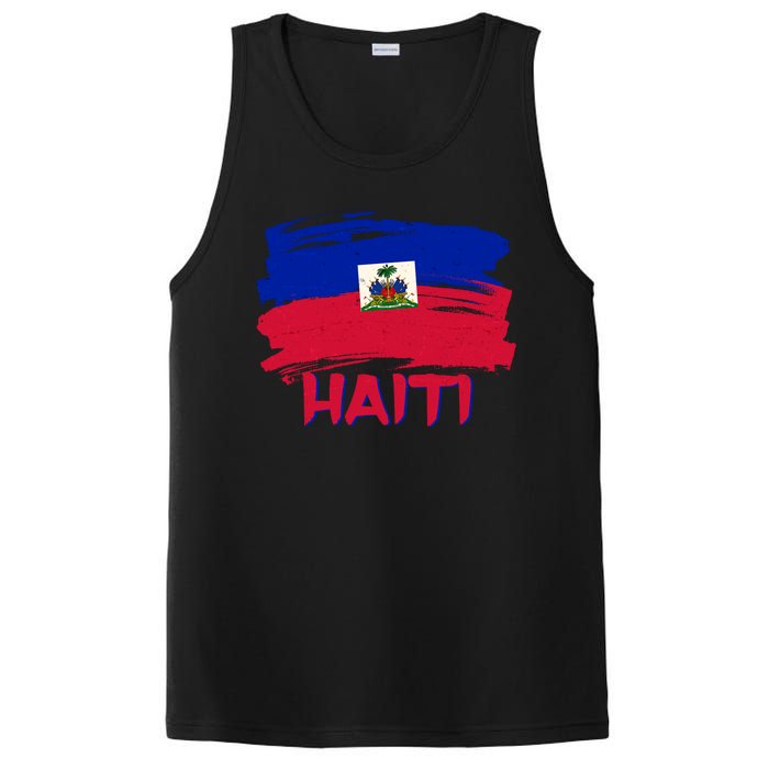 Haiti Distressed Painted Flag PosiCharge Competitor Tank